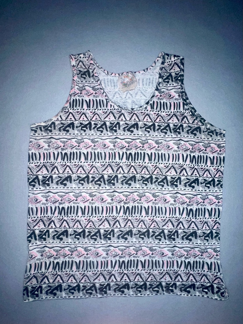 Vintage 90s Surf Mania Women’s Aztec Print Tank Top Size M